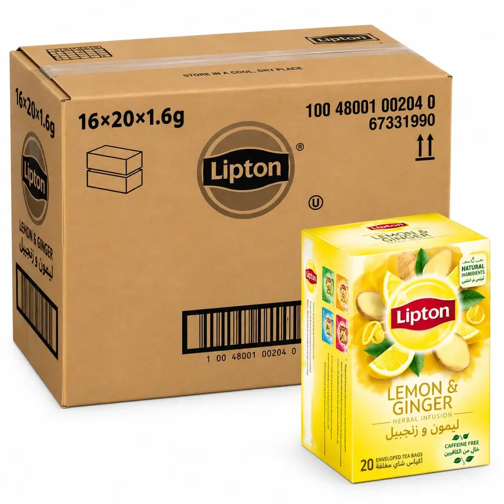 Lipton Herb tea Bag Lemon and Ginger 16x20x1.6g