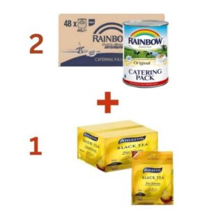 ٢ كرتون حليب أبوقوس + 1 كرتون شاي أمازون الأسود فرط