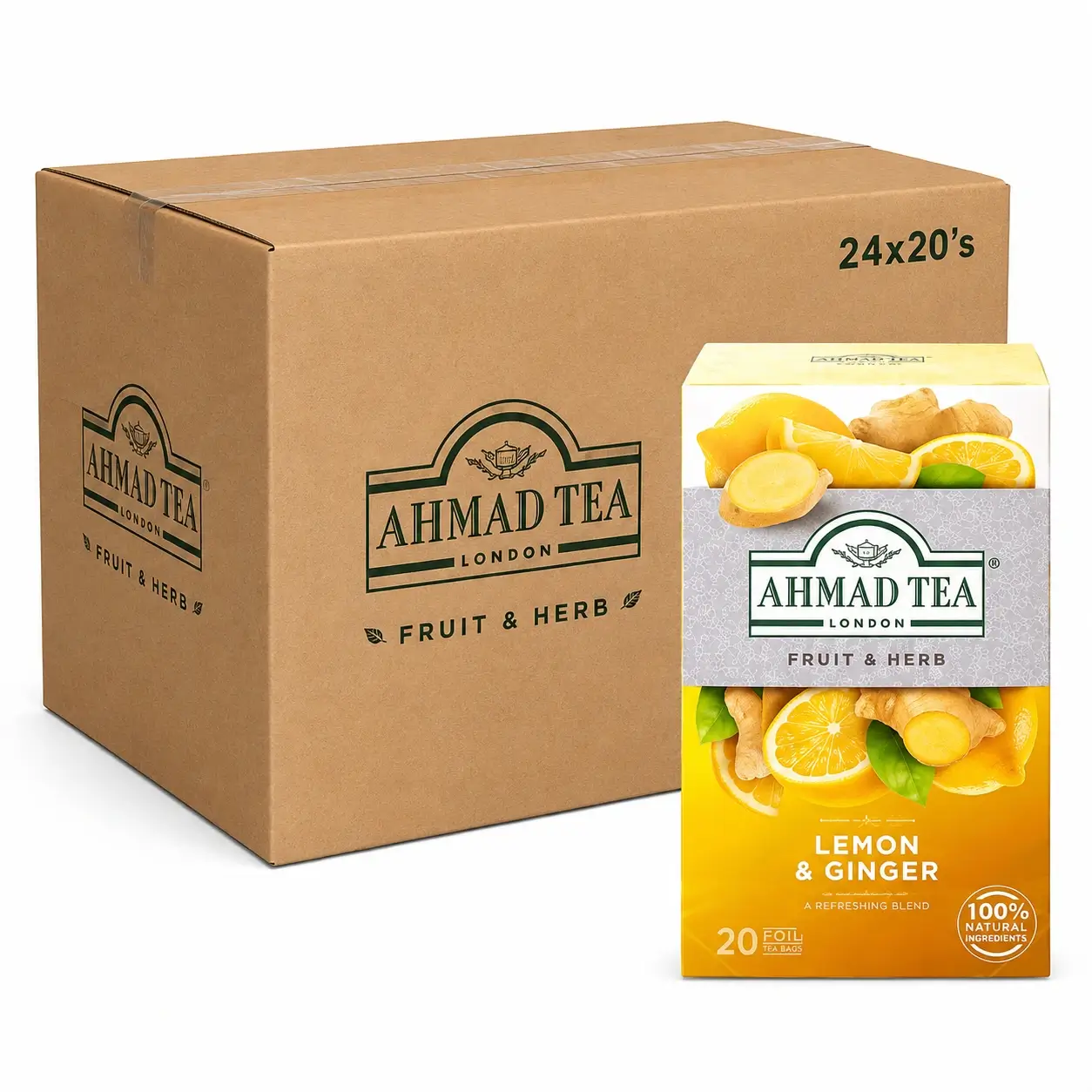 Ahmad Lemon and Ginger Envelope 20s Tea Bag