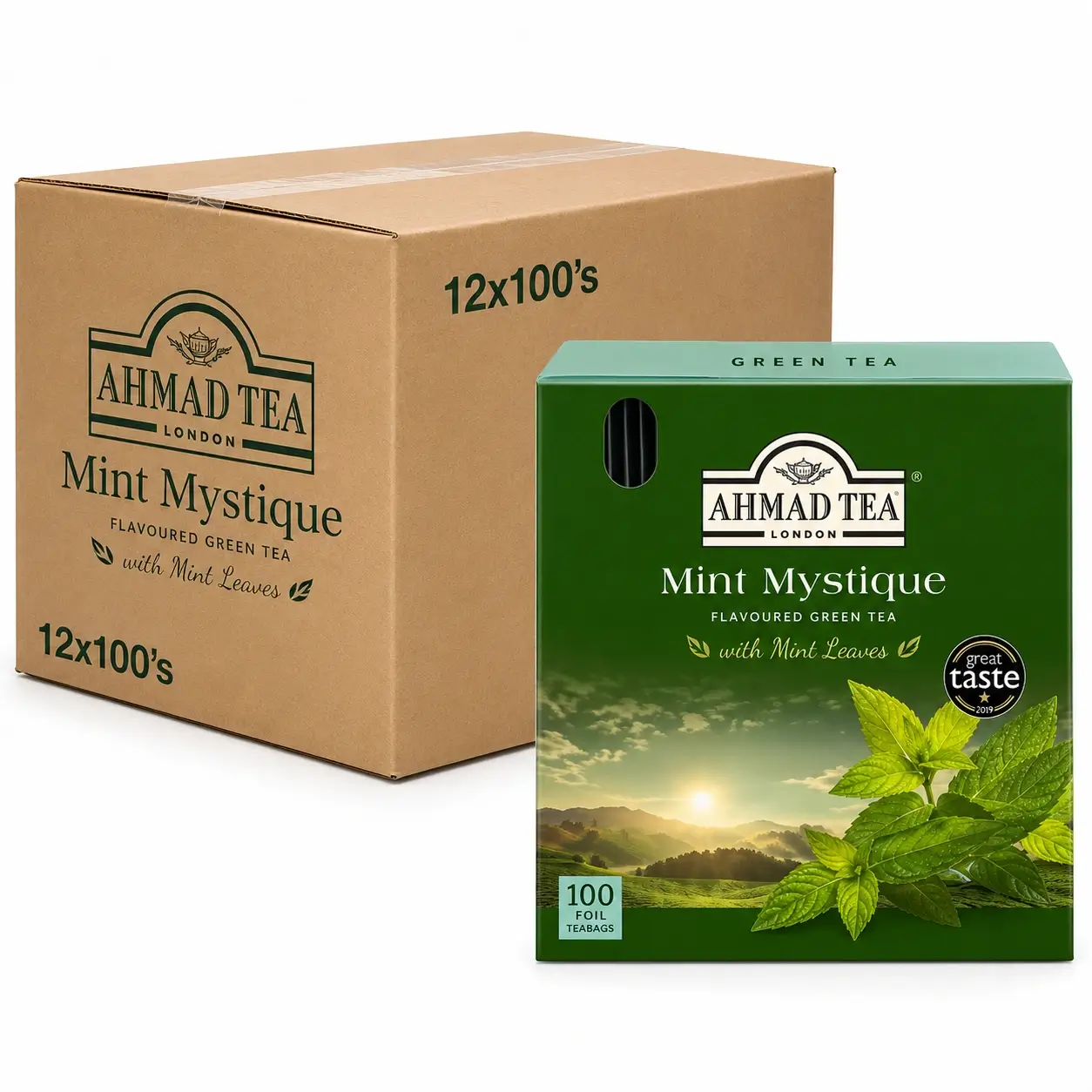 Ahmad Mint Mystique Green Tea Envelope 100’s Tea Bag