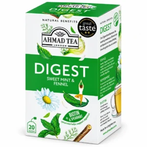 Ahmad Digest Sweet Mint and Fennel + Biotin and Spearmint Envelope 20’s Tea Bag